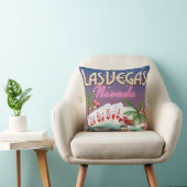 Coussin Affiche de vacances de style vintage de Las Vegas (Chaise)