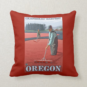 Coussin Affiche de Vintage voyage de récolte de marais de