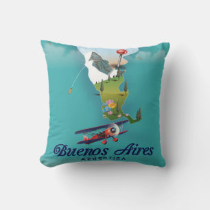 Coussin Affiche de voyage de Buenos Aires, Argentine