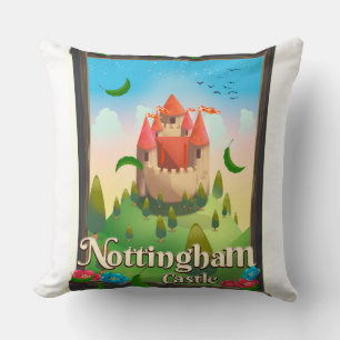 Coussin Affiche de voyage du château de Nottingham
