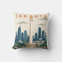 Affiche de voyage Jakarta Indonésie