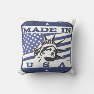 Coussin Affiche de voyage logo américain