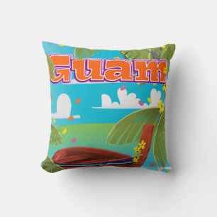 Coussin Affiche de voyage pour les vacances sur l'île de G