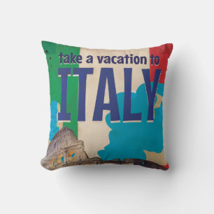 Coussin Affiche de voyage vintage italienne