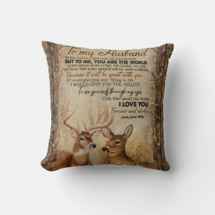 Coussin Affiche personnalisée pour mon mari de la part de 