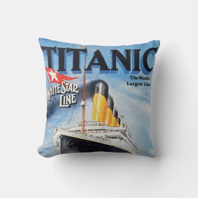 Coussin Affiche Titanic White Star Line (Recto)