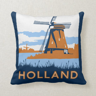 Coussin Affiche vintage de la Hollande