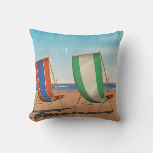 Coussin Affiche vintage du British Travel Seaside.