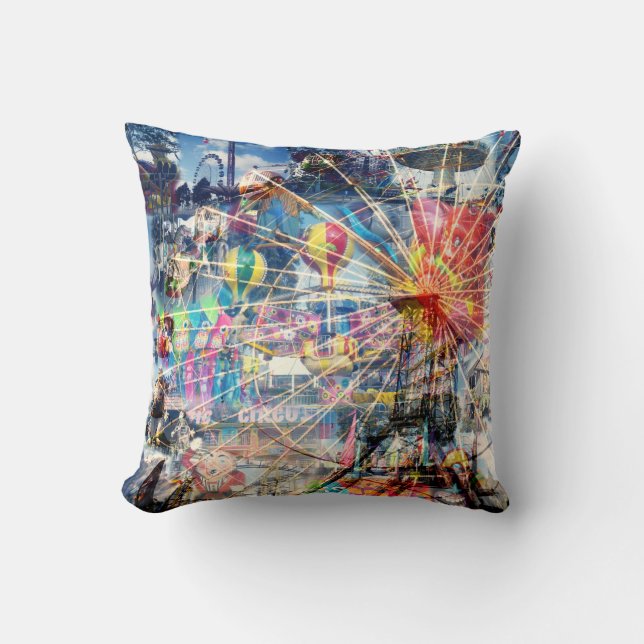 Coussin Afficher Le Temps Découpage Throw Cushion. (Recto)