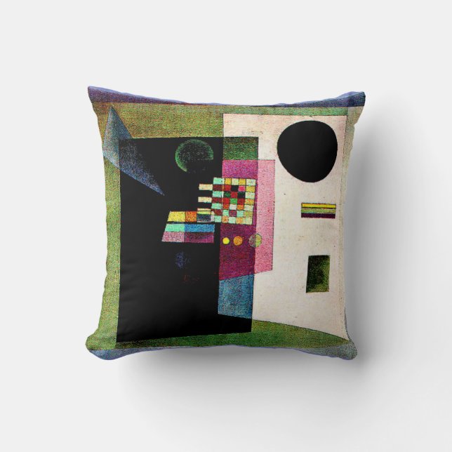 Coussin Affirmant, peinture abstraite de Kandinsky, (Recto)