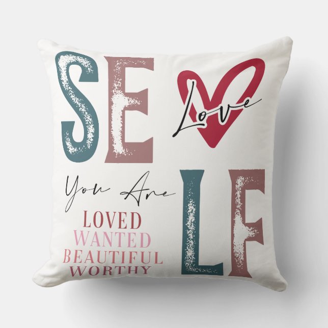 Coussin Affirmation d'amour de soi (Recto)