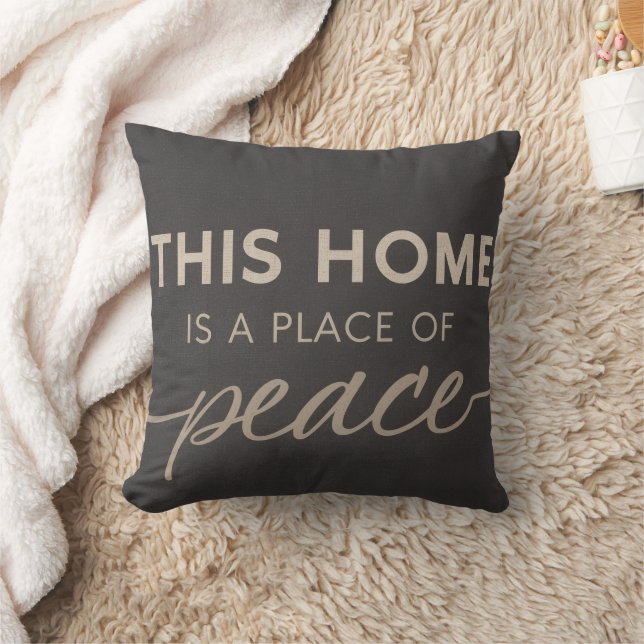 Coussin Affirmation Neutre | Maison Calme Moderne  (Couverture)
