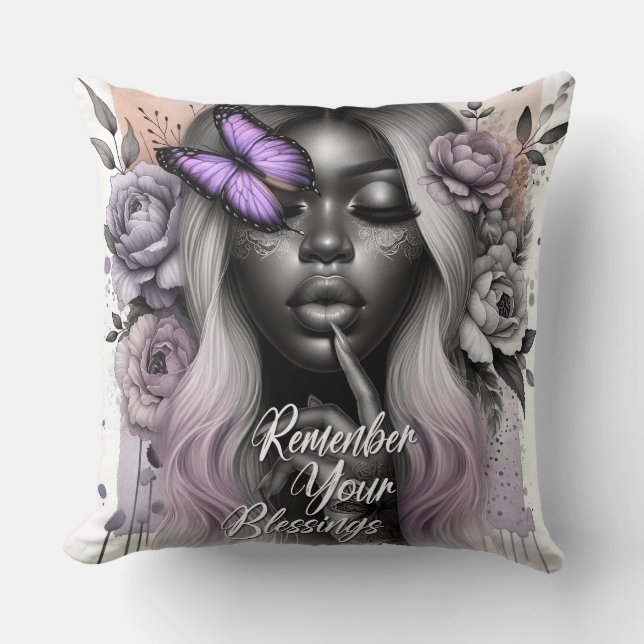 Coussin Affirmation quotidienne féminine (Recto)