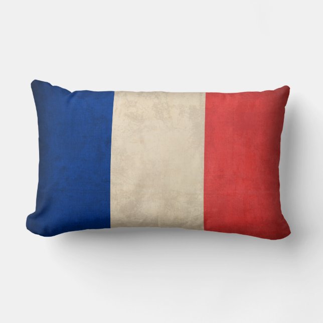 Coussin affligé par drapeau de la France - (Recto)