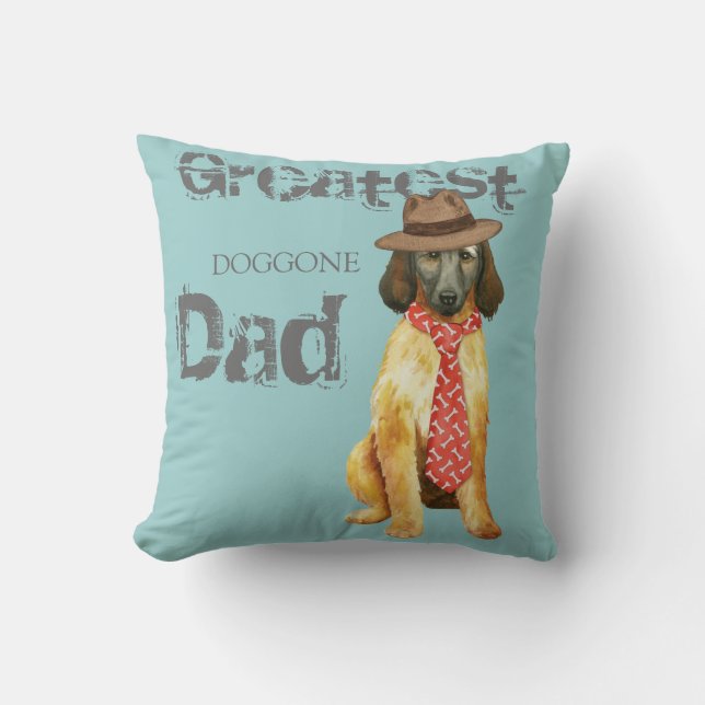 Coussin Afghan Hound Papa (Recto)