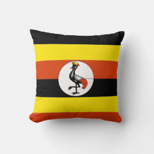 Coussin Afrique : Drapeau de l'Ouganda