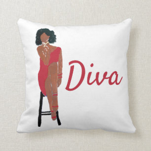 Coussin Afro-Américain Diva Crimsom Thaillow