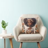 Coussin afro-américaine personnalisée (Chaise)