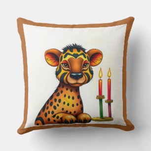 Coussin afro-kwanzaa Animaux sauvages déguisés