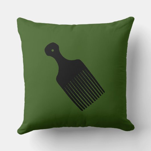 Coussin Afro souffle vert (Verso)