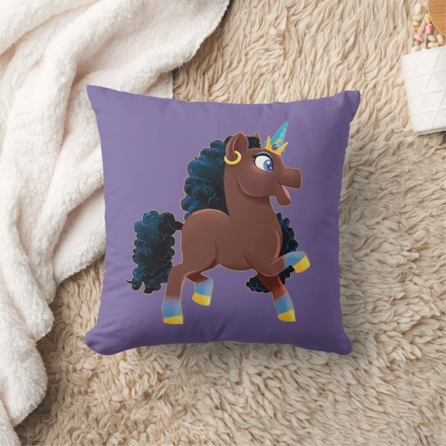 Coussin Afro Unicorn | La magie (Couverture)
