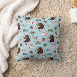 Coussin Afro Unicorn Motif de vacances