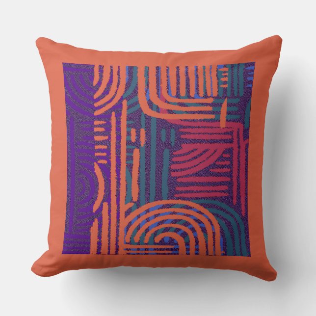 Coussin Afrocentric Geometric Graphic Motif (Recto)
