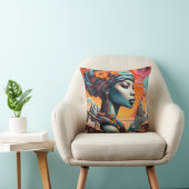 Coussin "Afrofuturisme : Rêves dynamiques du patrimoine" (Chaise)