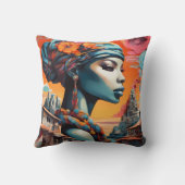 Coussin "Afrofuturisme : Rêves dynamiques du patrimoine" (Verso)