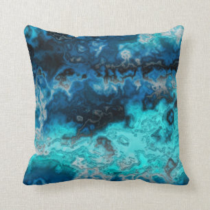 Coussin Agate bleue