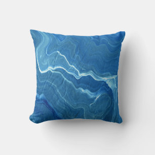 Coussin Agate de marbre bleu Résumé
