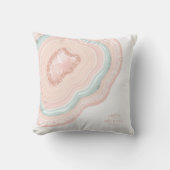 Coussin Agate Geode Mariage Rose Parties scintillant Gold (Recto)