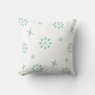 Coussin Âge Atomique Sputnik Éclats d'Étoiles Vert Hiver