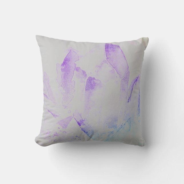 Coussin Âge d'aquarelle abstraite moderne de cristaux de (Recto)