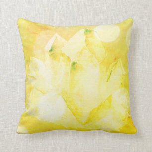 Coussin Âge jaune citrin de cristaux de Faux de *~* nouvel