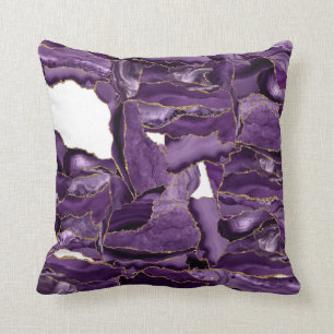 Coussin Agencement de Parties scintillant de violet et d'o