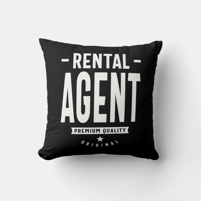 Coussin Agent de location Titre du travail Cadeau (Recto)