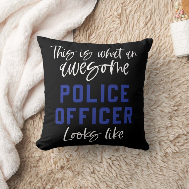 Coussin Agent de police amusant Awesome policier (Couverture)