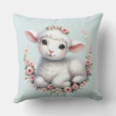 Coussin Agneau mignon avec la couronne florale (Verso)