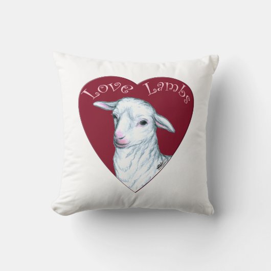 Coussin Agneaux d'amour (Recto)