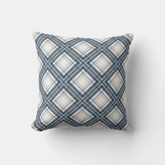 Coussin Agritourisme Cottagecore Plaid, Marine, Ardoise, G
