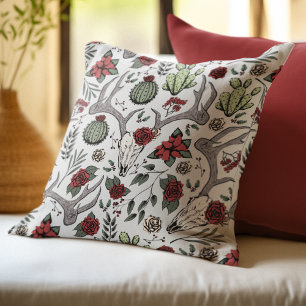 Coussin Agritourisme Noël Floral Cerf Antlers