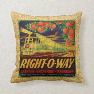 Coussin Agrume vintage de Droit-O-Manière et de bronzage