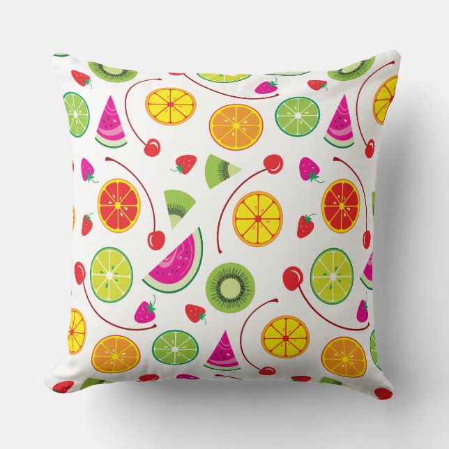 Coussin Agrumes et Baies (Recto)