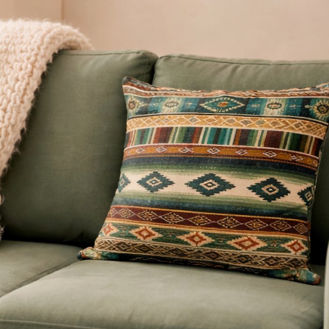 COUSSIN "AGUACATE" IMPRIMÉ DOUBLE FACE PATRIMOINE HISPANIQ (Créateur téléchargé)