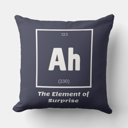 Coussin Ah Élément de la science de la chimie surprise amu (Recto)