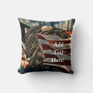 Coussin Aigle à drapeau américain