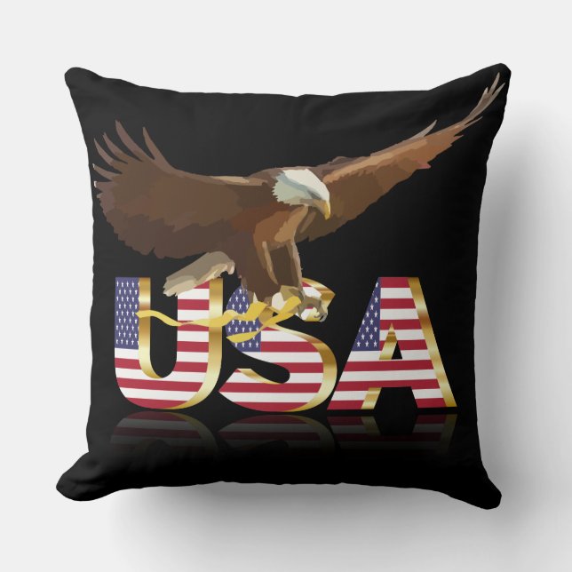 Coussin Aigle américain (Recto)