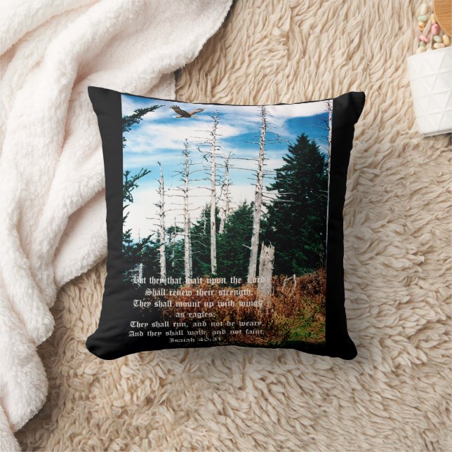 Coussin Aigle avec Ésaïe 40:31 (Couverture)