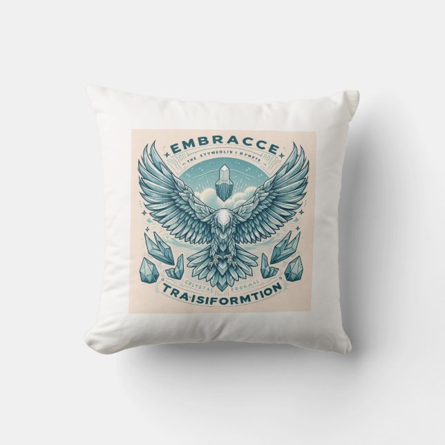 Coussin Aigle de cristal - Symbole de la transformation (Recto)